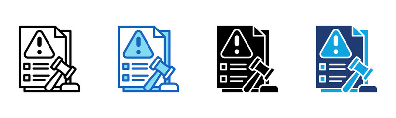Lawsuit icon Multi Style Vector Illustration