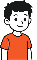 a boy vector image