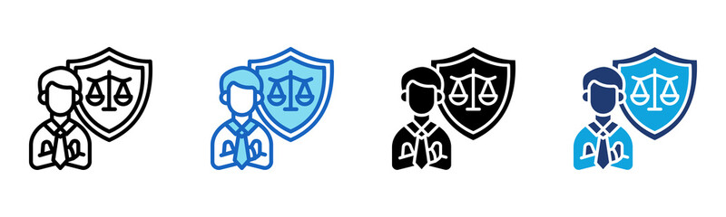 Compliance Manager icon Multi Style Vector Illustration