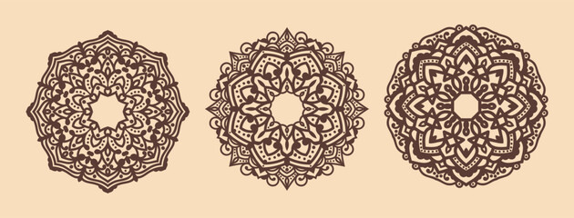 Elegant Mandala design set decorative background