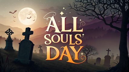 All souls day typography