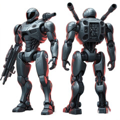 Futuristic Advanced AI Humanoid Robot  Next-Generation Android Prototype in Sci-Fi Laboratory High-Tech 
