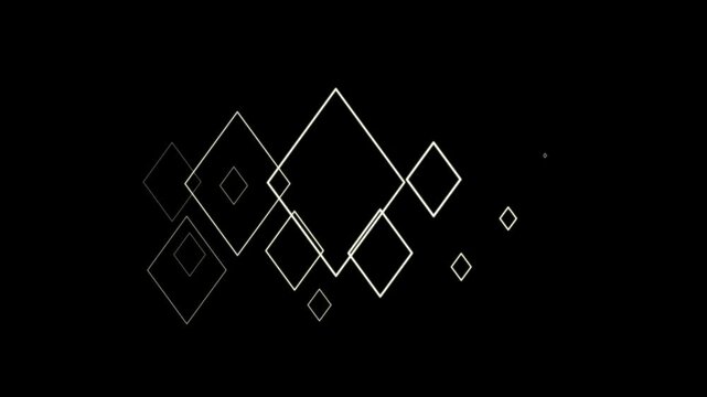 Firework animation with a rectangle shape glow effect on black screen background. Great for celebratory scenes, festival visuals, and holiday-themed cartoon flat vector random explosion video content