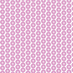 Seamless Pattern of Pink Starbursts on a White Background
