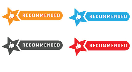 Recommended icon  label vector eps10.