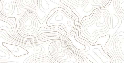 Topographic map pattern background vector. Abstract mountain terrain map background with abstract shape line texture.creative discovery White wave grid stripe line map topography.