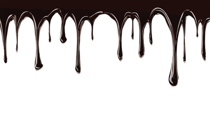 Elegant Black Dripping Paint & Melting Chocolate Background