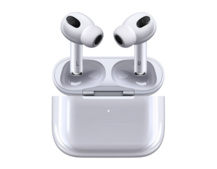 - airpods, white background, png element, vector illustration, white background 