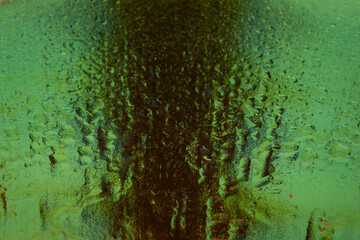 Wet texture. Abstract macro texture with a color gradient. Abstract background. Selective focus