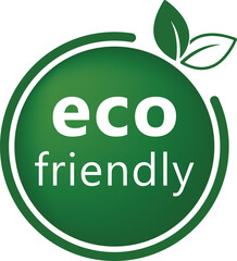 Premium Eco Friendly Label Design – Elegant Green Sustainability Badge for Organic and Natural Products
