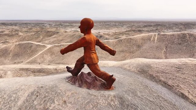 Statue in the Gobi Desert