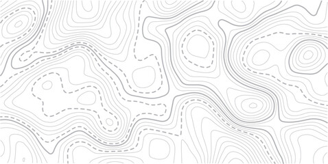 Topographic map background geographic line map with elevation assignment.White wave paper curved reliefs abstract background. Vector illustration. wave Line topography map contour background.