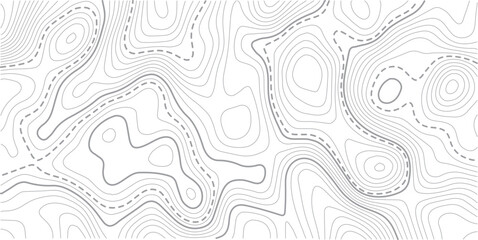 Topographic map background geographic line map with elevation assignment.White wave paper curved reliefs abstract background. Vector illustration. wave Line topography map contour background.