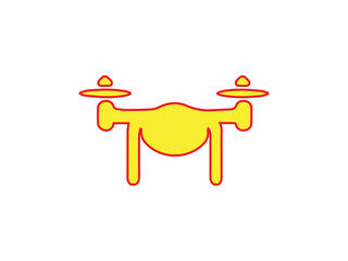Drone icon and illustration design vector design 