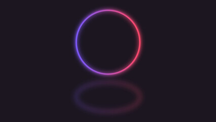 Gradient glowing ellipse circle on dark background