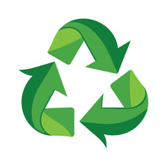 Obraz premium recycling symbol vector art on white background