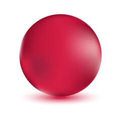 Glass cherry blossom ball with shadow