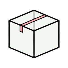 vector 3d render of a box with lid