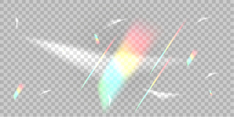 Abstract Prism Overlay with Glitter Dust and Rainbow Luminosity