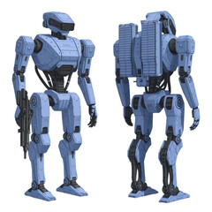 Futuristic Advanced AI Humanoid Robot  Next-Generation Android Prototype in Sci-Fi Laboratory High-Tech 
