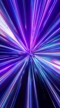High speed traffic of flying neon colorful lines. Sci-fi digital footage electric move of dynamic streaks in dark backdrop. 3d seamless looping animation	