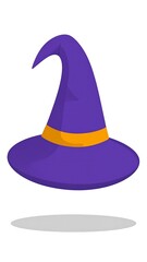 Whimsical Witch Hat Illustration for Halloween and Fantasy Themes.