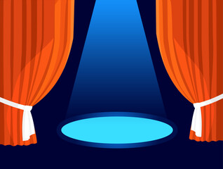 Spotlight on  Stage Illustration  vectoe file