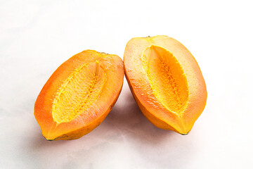 Ripe sweet tropical exotic papaya