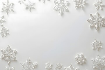 Transparent Glass Snowflake Ornaments with Delicate Intricate Details
