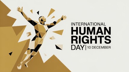 Human rights day celebrates freedom and equality with an energetic depiction