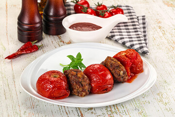 Turkish cuisine - Domatesli Kebab with tomato