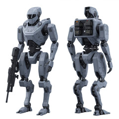 Futuristic Advanced AI Humanoid Robot  Next-Generation Android Prototype in Sci-Fi Laboratory High-Tech 
