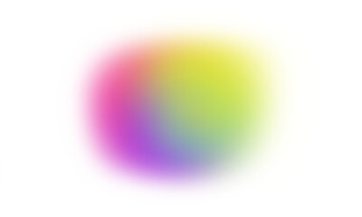 Holographic Yellow Blur Gradient Circles on Transparent Background