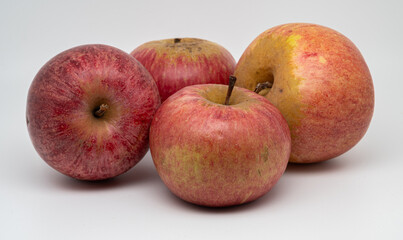 A composition of a typically autumnal fruit, such as the Annurca apples from Campania, which enhances its beauty and details.