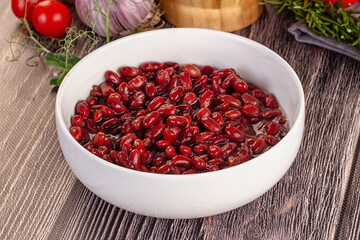 Vegan cuisine canned red kidney beans