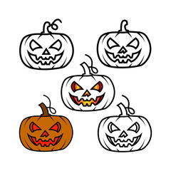 halloween pumpkin set