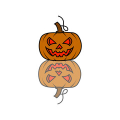 halloween pumpkin on white background