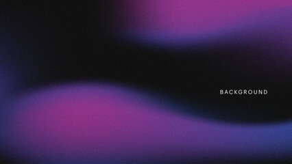 Dark wavy abstract purple gradient grainy texture background. black backdrop noisy vector