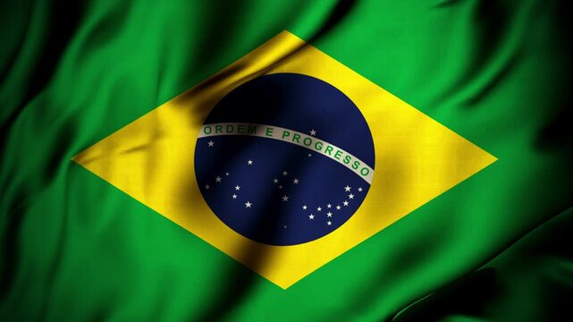 Brazil Flag Waving 4K | Brazilian National Flag Loop