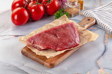 Raw beef meat fillet piece