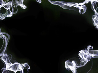 smoke on black background