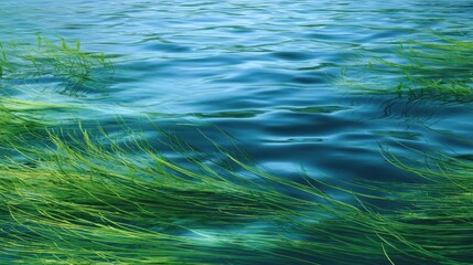 grass and water background  abstract creations and colors in nature  healthy life no logos no brands ar 169