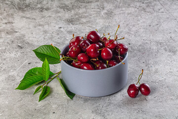 Ripe sweet juicy red cherry