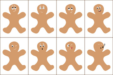 Gingerbread emotions expressions