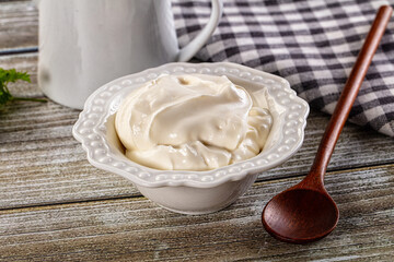 White organic natural cream sour