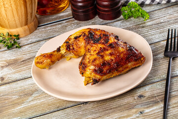 Roasted chicken leg with spices
