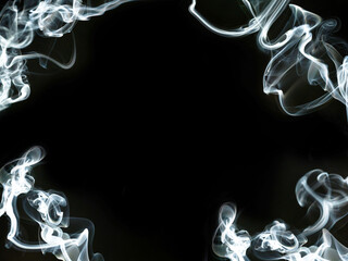 frame made with smoke silhouettes