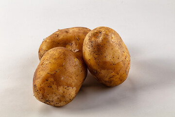 Raw potato heap for cooking