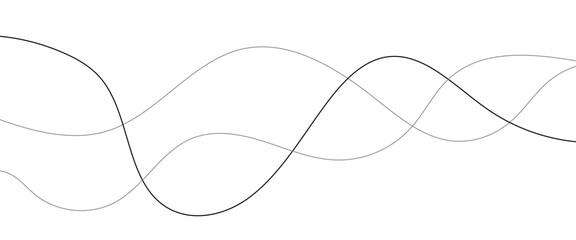 Abstract wavy black and white curved lines.
