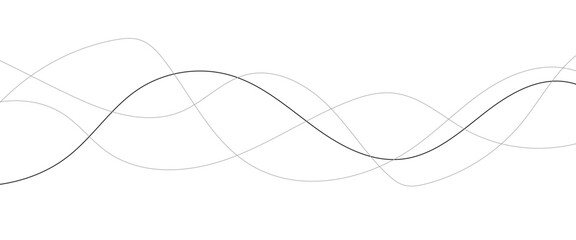 Abstract wavy black and white curved lines.

